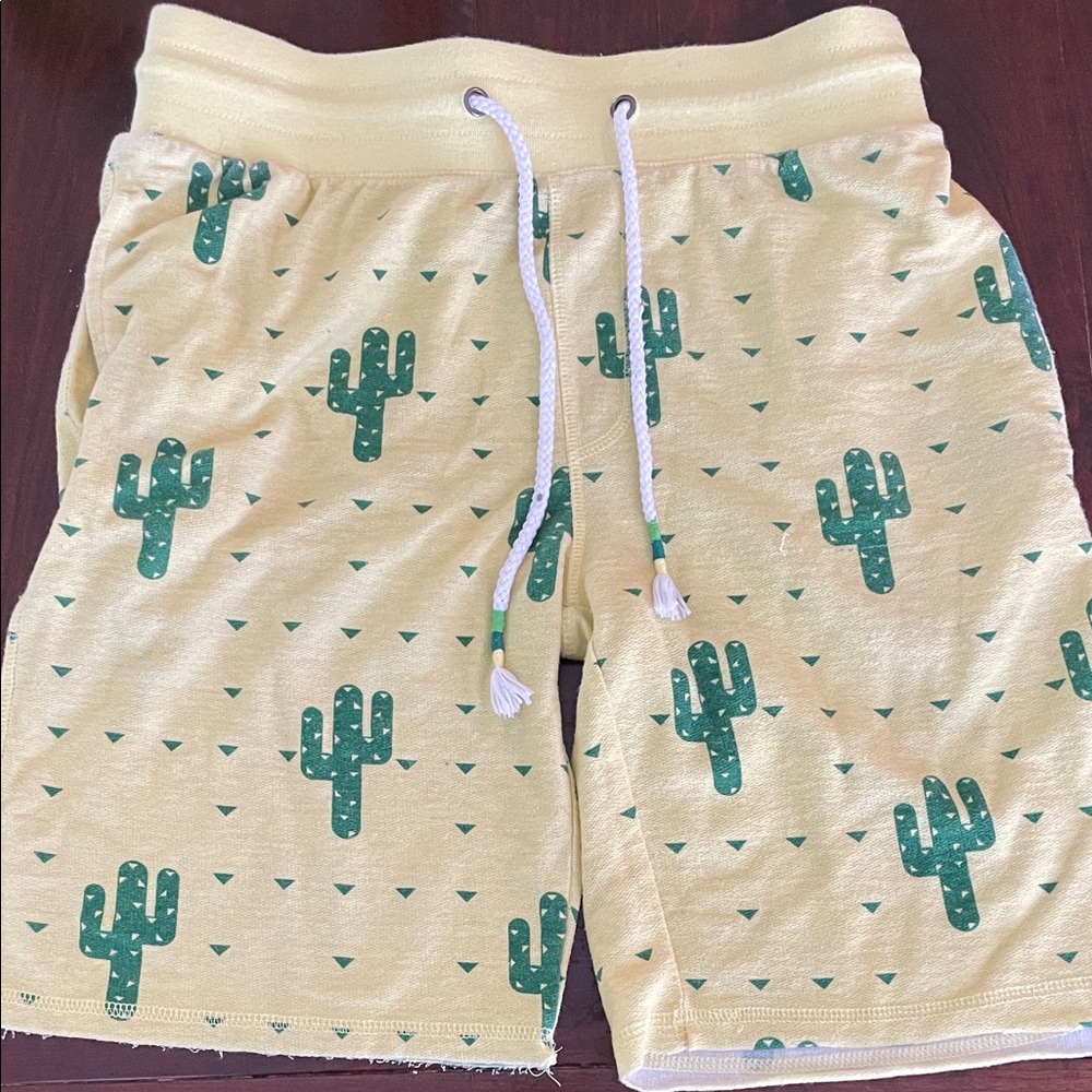 Desert Cactus Print Athletic Shorts